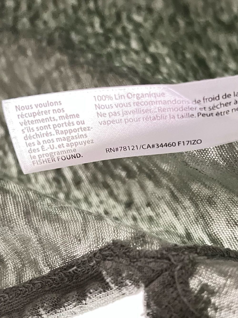 Eileen Fisher Organic Linen Tunic Top Medium Large Green Minimalist Lagenlook - Picture 3 of 8